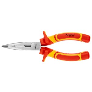 Szczypce izolowane wygięte 180 mm 1000V, CrV, polerowane Neo