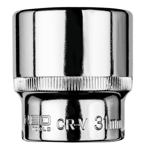 Nasadka sześciokątna stalowa CrV kwadrat 1/2", 31 mm Neo Tools