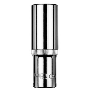 Nasadka sześciokątna długa stalowa CrV kwadrat 1/2", 19 mm Neo Tools