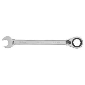 Klucz płasko-oczkowy stalowy CrV z grzechotką i przełącznikiem 22 mm Neo
