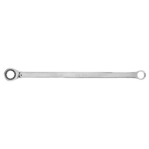 Klucz oczkowy stalowy CrV dwustronny z grzechotką, długi 22 mm Neo