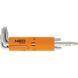 Klucze stalowe CrV Torx długie T10-T50, zestaw 8 szt. Neo