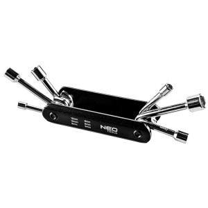 Klucze Stalowe CrV nasadowe sześciokątne - 5, 6, 8, 9, 10, 12 mm Neo