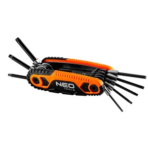 Klucze stalowe CrVTorx z uchwytem T9, T10, T15, T20, T25, T27, T30, T40 Neo