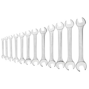 Klucze Stalowe CrV płaskie dwustronne 6-32 mm, zestaw 12 szt. Neo