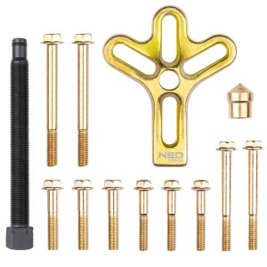 Ściągacz stalowy do piast, kompleksowy zestaw 13 szt. Neo Tools