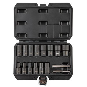 Nasadki kwadratowe 1/2", do uszkodzonych nakrętek - zestaw 16 szt. Neo Tools