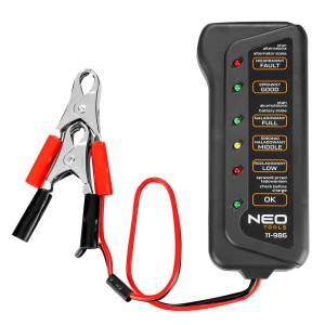 Tester akumulatorów i ładowania 12 V LED szczypce Neo Tools