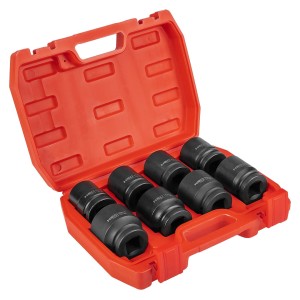 Nasadki udarowe ze stali CrMo   kwadrat   3/4", 26-38 mm, zestaw 8 szt. Neo