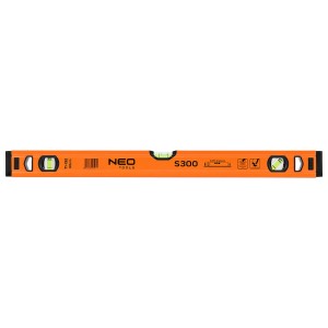 Poziomnica aluminiowa lekka S 300, 3 libelle frezowana poziomica, 60 cm Neo