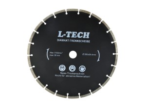 Tarcza diamentowa do cięcia betonu 300x8x25,4mm segment L-TECH czarna Geko