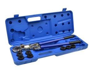 Zaciskarka hydrauliczna do zaciskania złączek dla elektryków PEX-AL-PEX + 8 matryc Geko