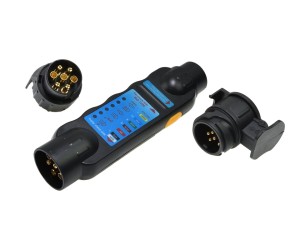 Tester gniazd i wtyczek przyczep + adaptery 13/7 7/13 Geko