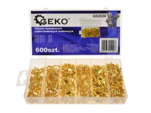 Zestaw konektorów samochodowych kablowych 600szt GEKO MOTO