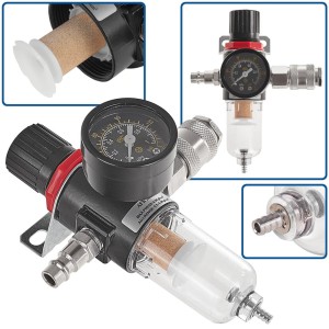 Odwadniacz z filtrem powietrza + reduktor 1/4" GEKO MOTO