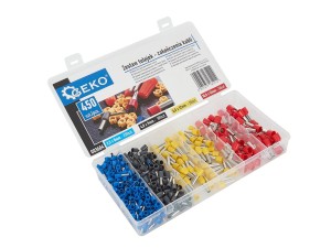 Zestaw tulejek - zakończenia kabli 450szt. Geko