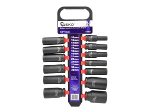Zestaw nasadek udarowych długich 1/2" 13szt Geko