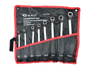 Klucze oczkowe 6-22mm 8el.płacht Geko