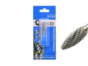 Frez-pilnik do metalu z węglika wolframu 12x32mm trzpień 6mm Geko