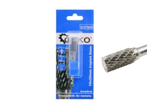 Frez-pilnik do metalu z węglika wolframu 10x20mm trzpień 6mm (kwadrat Geko