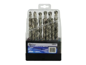 Kpl.wierteł srebrnych do metalu GEKO 1-13mm/25sz Geko