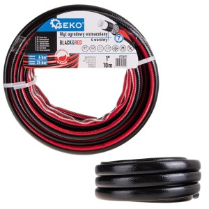 Wąż ogrodowy wzmacniany BLACK&RED 1" 10m Geko