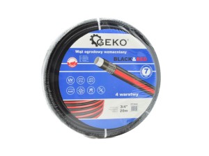 Wąż ogrodowy wzmacniany BLACK&RED 3/4" 20m Geko
