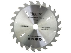 Tarcza do cięcia drewna 300x32x24T do piły stołowej / krajzegi Otwory chłodzące Geko