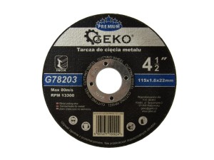 Tarcza do cięcia metalu GEKO  115x1.6 do nierdzewki INOX  Geko