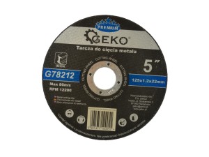 Tarcza do cięcia metalu GEKO  125x1,2 do nierdzewki INOX  Geko