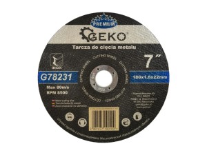 Tarcza do cięcia metalu GEKO  180x1.6 do nierdzewki INOX  Geko