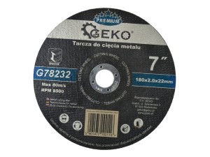 Tarcza do cięcia metalu GEKO  180x2 do nierdzewki INOX  Geko