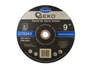 Tarcza do cięcia metalu GEKO  230x2.5 do nierdzewki INOX  Geko
