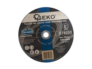 Tarcza do cięcia stali nierdzewnej GEKO  230x2.0 Geko