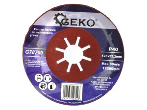 Tarcza fibrowa do szlifowania gresu 125mm P40 Geko