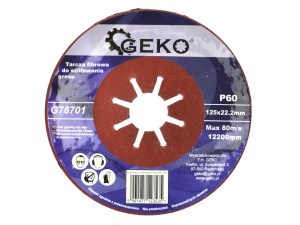 Tarcza fibrowa do szlifowania gresu 125mm P60 Geko