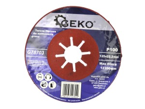 Tarcza fibrowa do szlifowania gresu 125mm P100 Geko