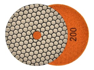Tarcza polerska do szlifowania gresu na sucho 125mm GR200 Geko
