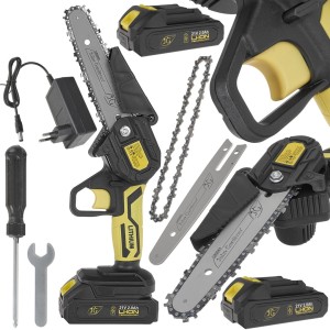Piła łańcuchowa akumulatorowa 6" w walizce 2x2.0Ah 21V – zestaw XXL Geko