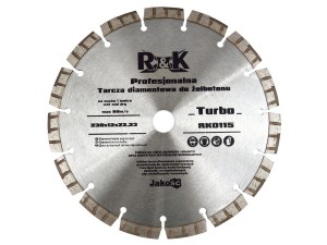 Tarcza diam. do żelbetonu 230x12x22.23mm Turbo Professional R&K Geko