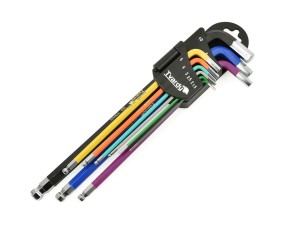 Klucze imbusowe długie kolor 1,5-10mm 9el. S2 TVARDY PROFI