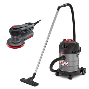 Zestaw odkurzacz VCL 320 + szlifierka mimośrodo precyzyjnego szlifowaniawa ETS 125 2.5 SET do precyzyjnego szlifowania odkurzania bezpyłowego Menzer