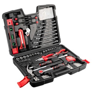 Zestaw narzędziowy ze stali węglowej 1/4", 3/8" 194 szt. w walizce