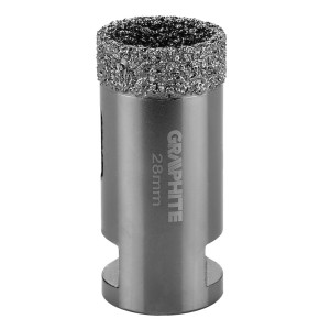 Otwornica diamentowa do płytek gresu kamienia 28 mm x M14 Graphite