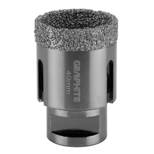 Otwornica diamentowa do płytek gresu kamienia 40 mm x M14 Graphite