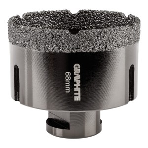 Otwornica diamentowa do płytek gresu kamienia 68 mm x M14 Graphite