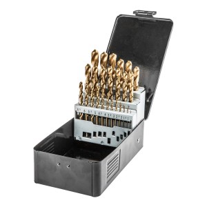 Wiertła do metalu z HSS-TiN ze stali szybkotnącej 1.0-13.0 mm, zestaw 25 szt. Graphite