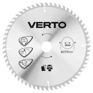 Tarcza do pilarki do cięcia aluminium widiowa 250 x 30 mm 100 zębów Verto