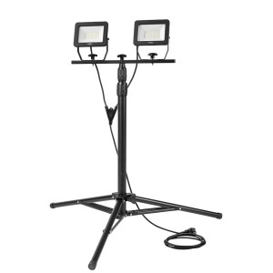 Reflektor podwójny naświetlacz budowlany 2x30W SMD LED 5400lm na statywie 1.8m