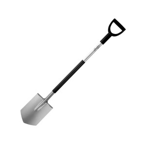 Szpadel ostry trzonek metalowy uchwyt D tworzywo 122cm Dedra